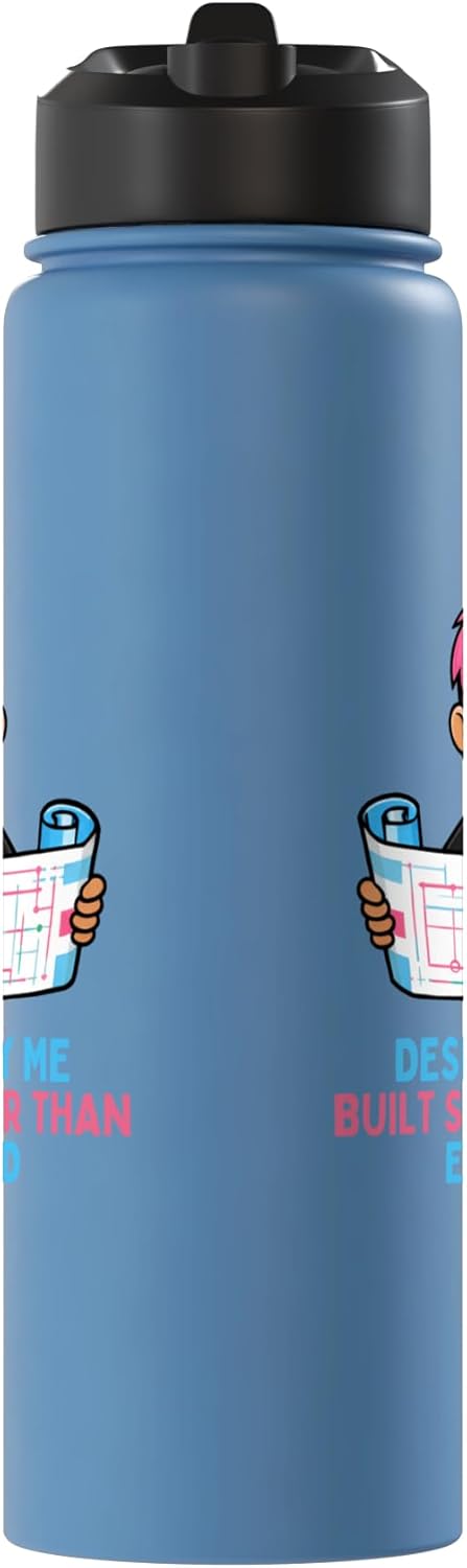 Botella de agua acero inoxidable aislada ingeniería resistente