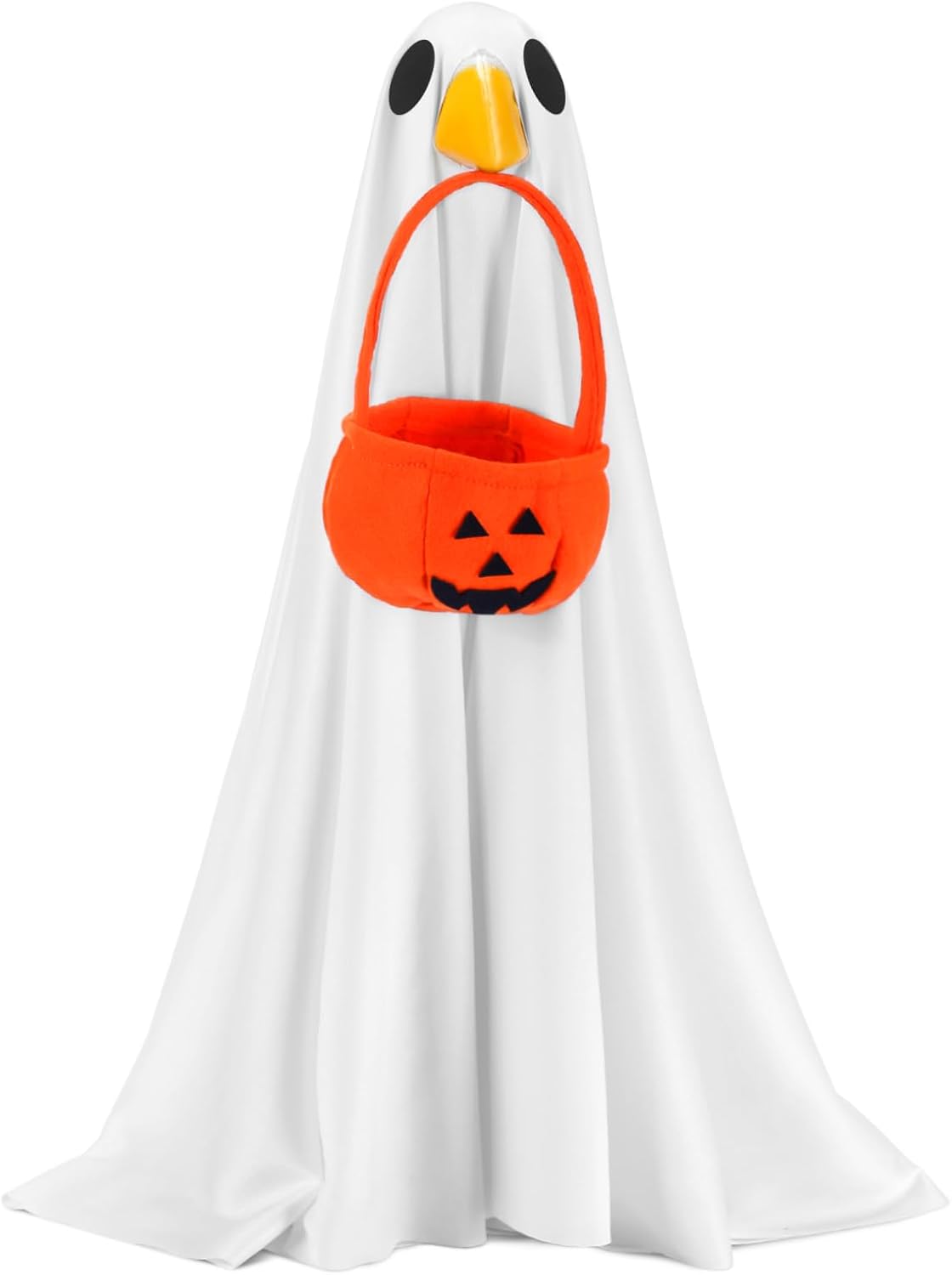 Disfraz ganso Halloween con bolsa calabaza pato