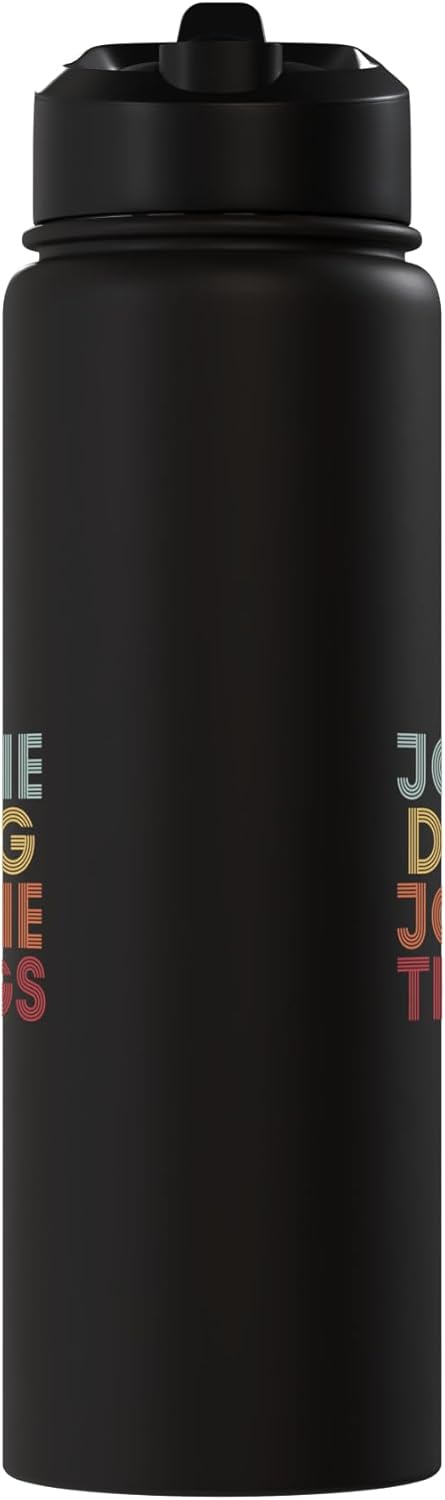 Bottella de agua personalizada Joanie acero inoxidable aislada