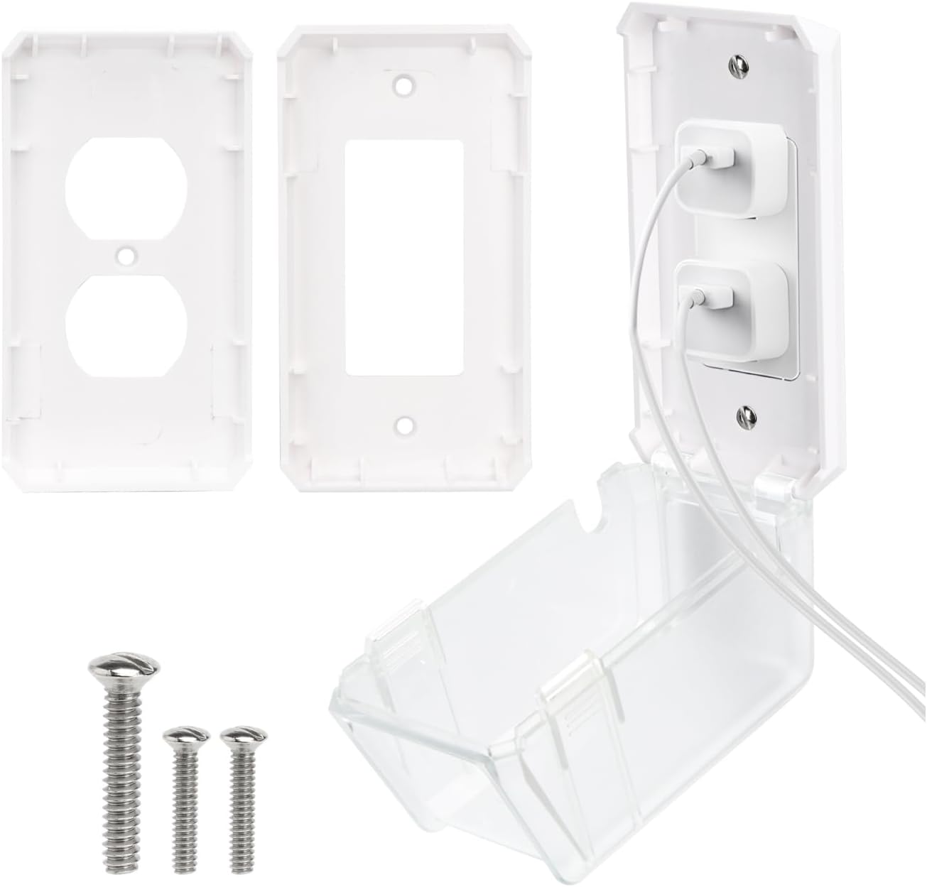 Caja seguridad bebé con cubiertas enchufes transparente