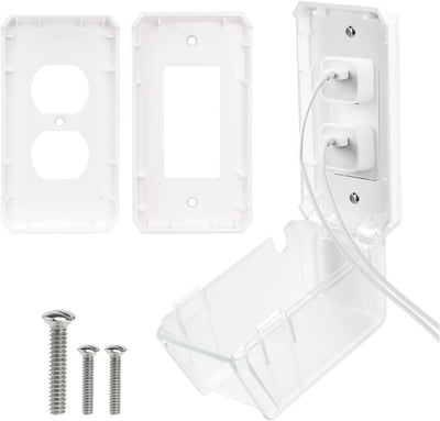 Caja seguridad bebé con cubiertas enchufes transparente