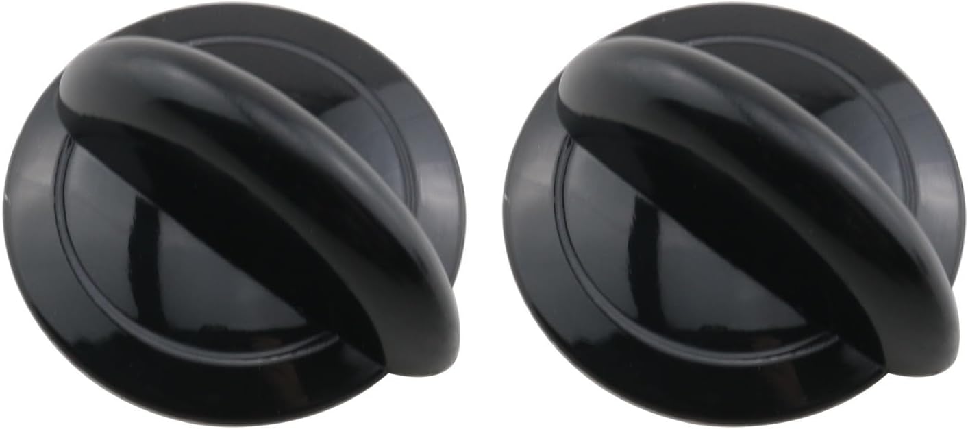 2 Pzas Perilla Control Temperatura Plástico Negro