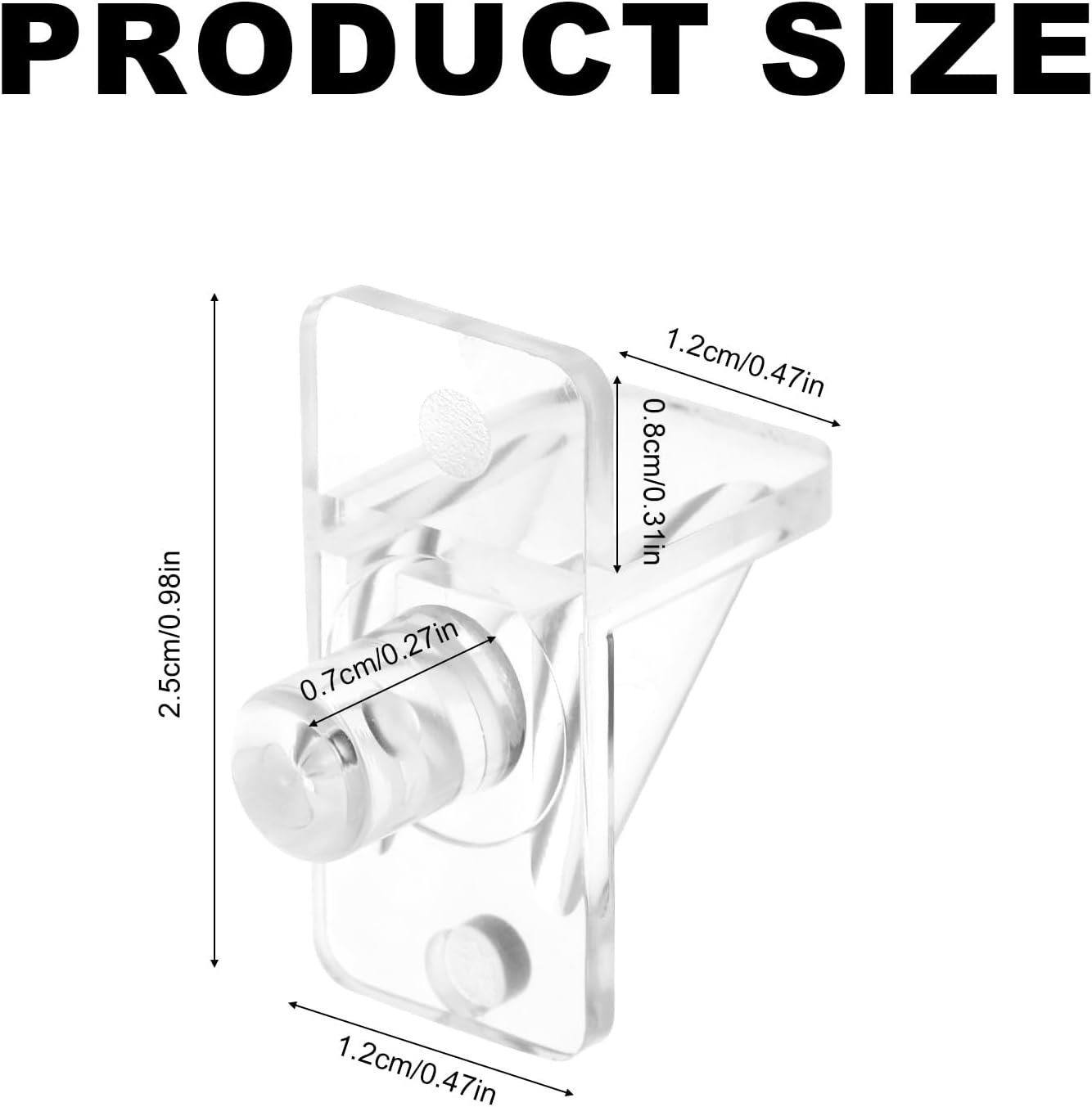 Clavijas plástico transparente soporte estantes 6lb cocina