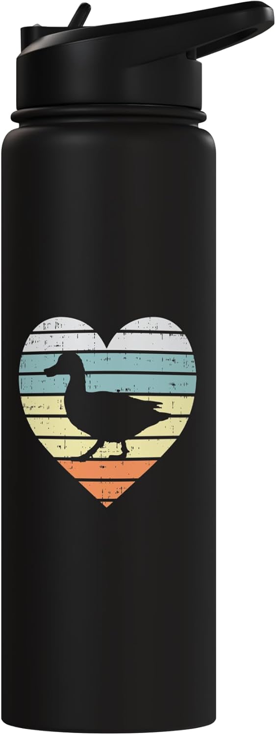 Botella de agua acero inoxidable aislada regalo para agricultor retro
