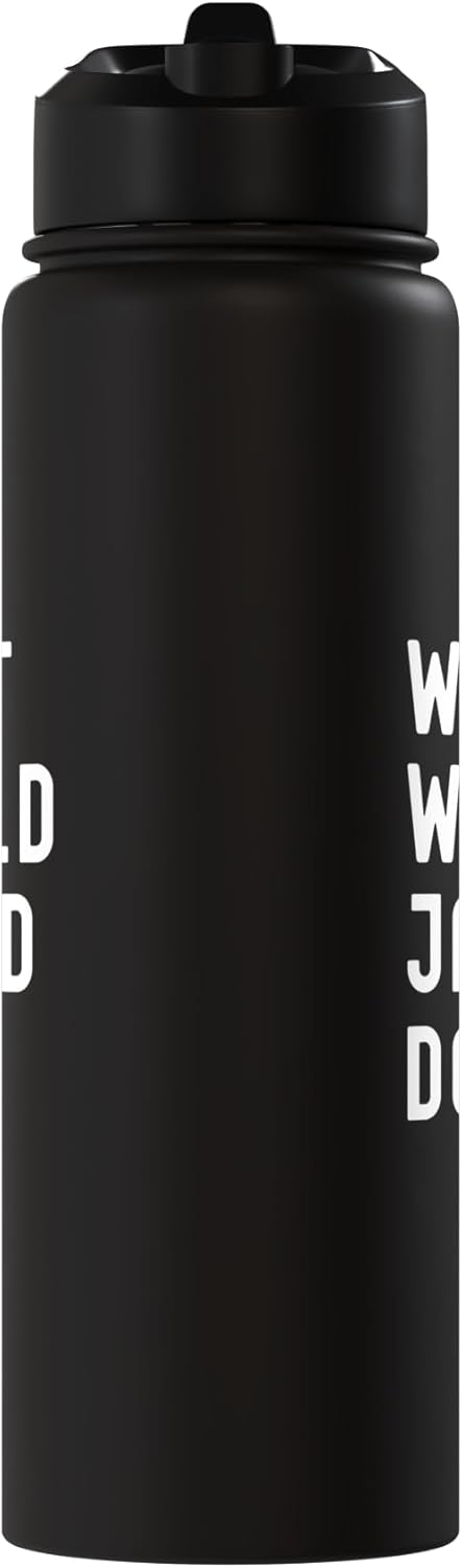 Botella de agua acero inoxidable aislada What Would Jared Do