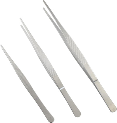 Set 3 Pinzas Acero Inox 304 Antiderrap 8-12pulg