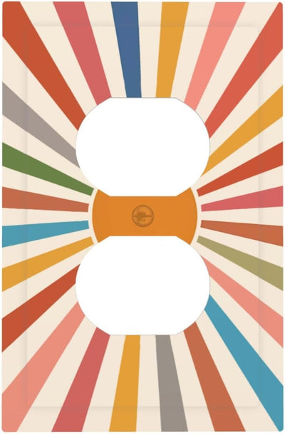 Cubiertas interruptor luz estilo boho mid century 5x3pulg