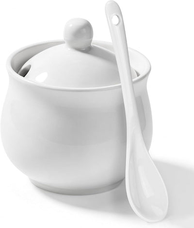 Azucarero cerámica con tapa y cuchara 7oz