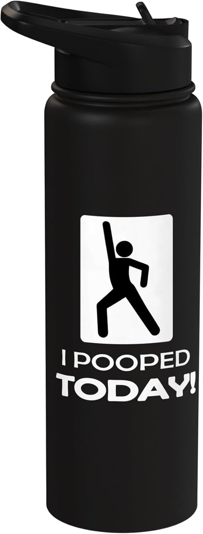 Botella de agua acero inoxidable con mensaje humorístico