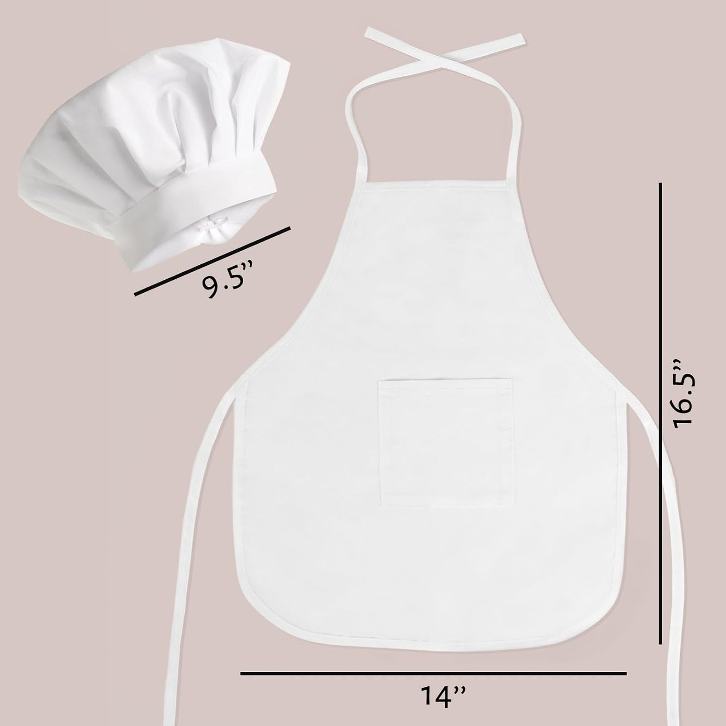 Juego disfraz chef bebé blanco M con sombrero y delantal