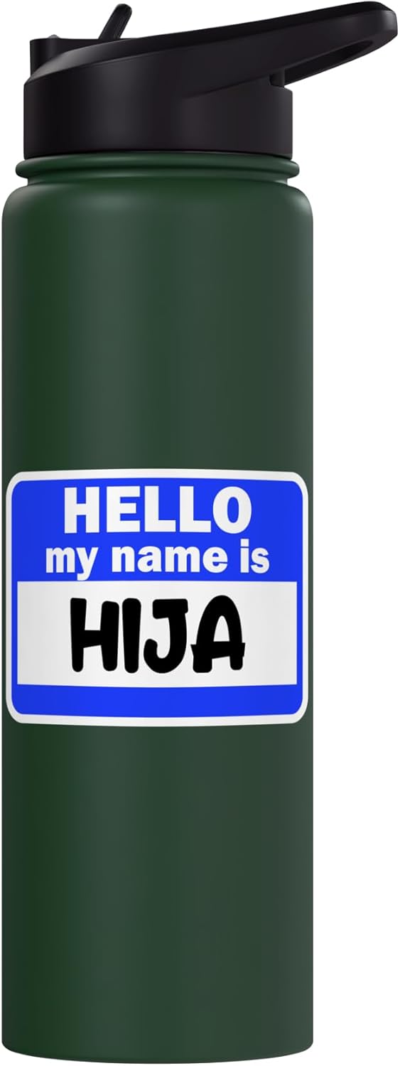 Botella de agua aislada de acero inoxidable con nombre Hija