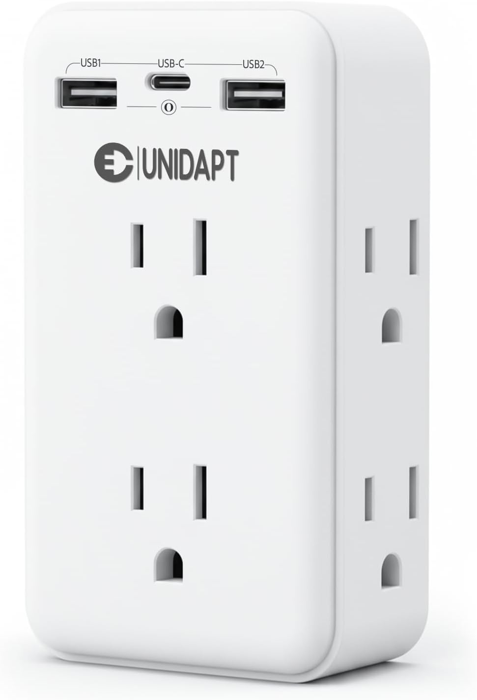 Adaptador salida 2-3 clavijas con USB-C y USB 1875W