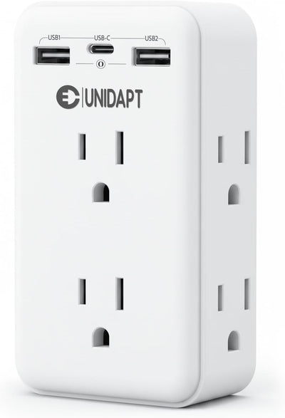 Adaptador salida 2-3 clavijas con USB-C y USB 1875W
