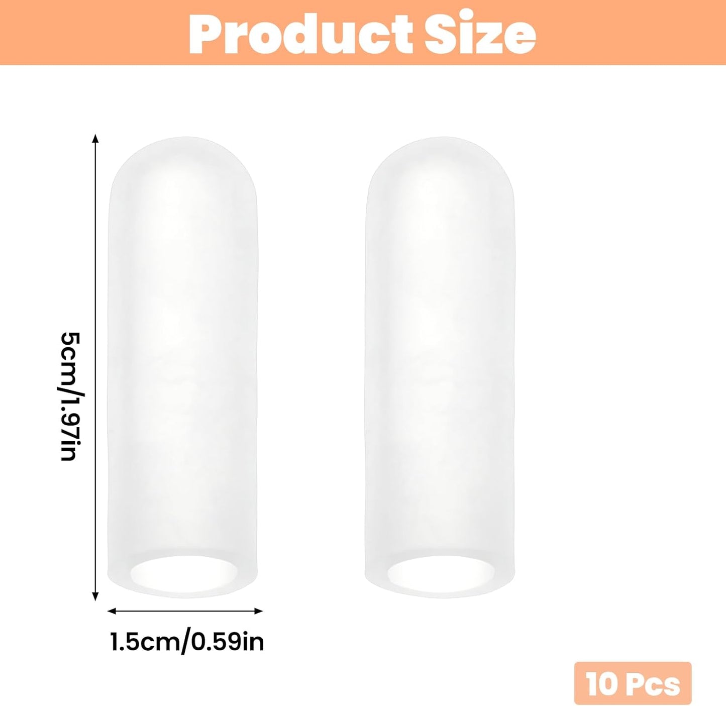 10 Pzas Protectores Dedos Silicón Reutilizables