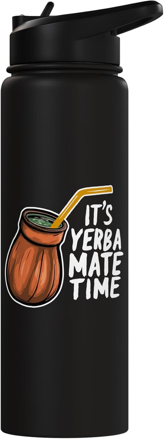 Botella de agua aislada de acero inoxidable Yerba Mate