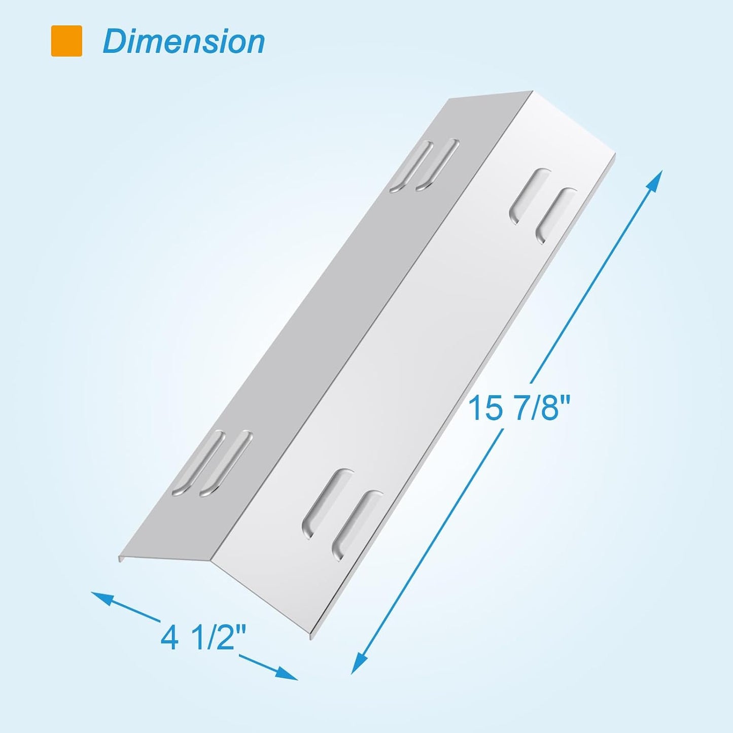 Placa calor acero inox para parrilla Dyna Glo M365GMDG14