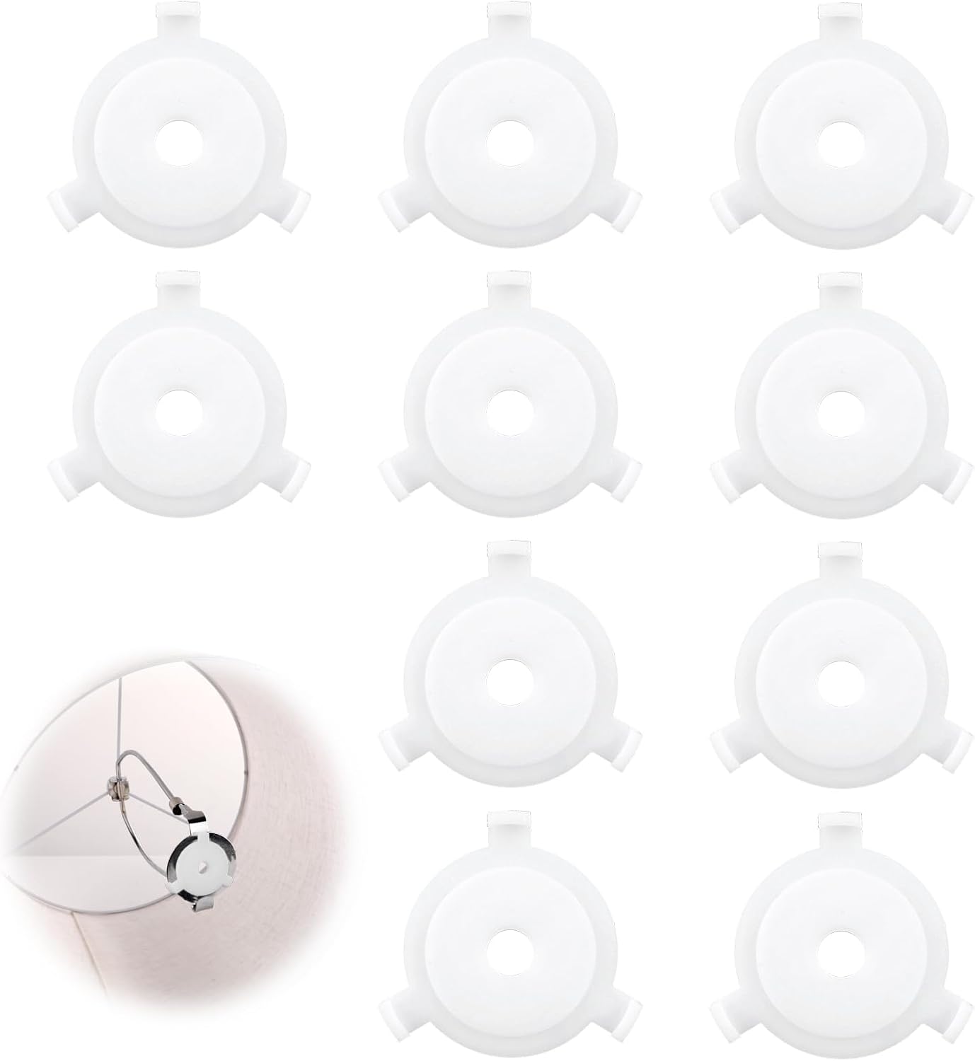 10 Anillos Reductores E27 a 3/7pulg Plástico para Lámparas