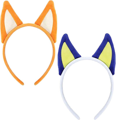 2 Diademas Orejas Perros Azules Disfraces Fiesta
