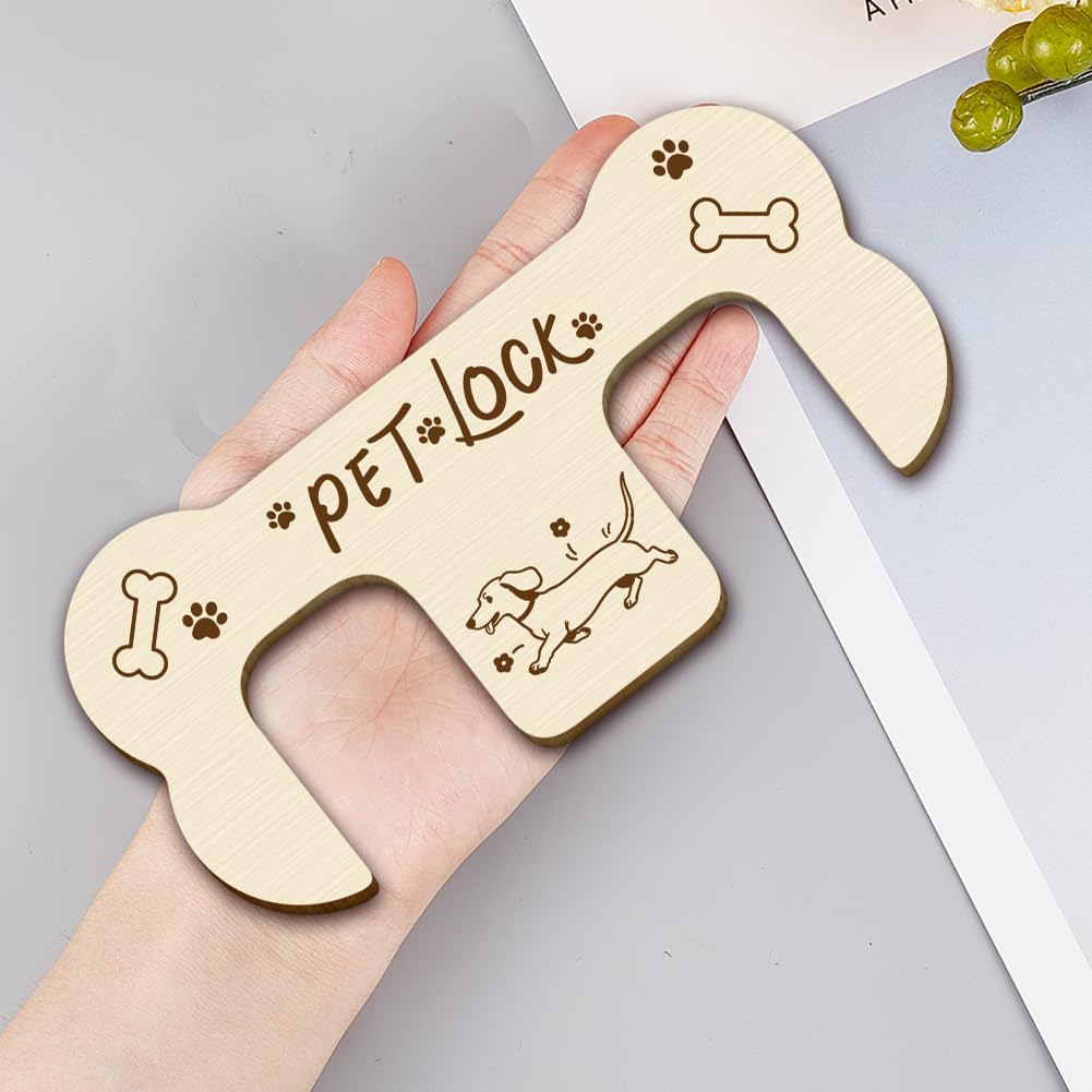 Cerradura puerta francesa perro 7.9x3.7pulg doble madera