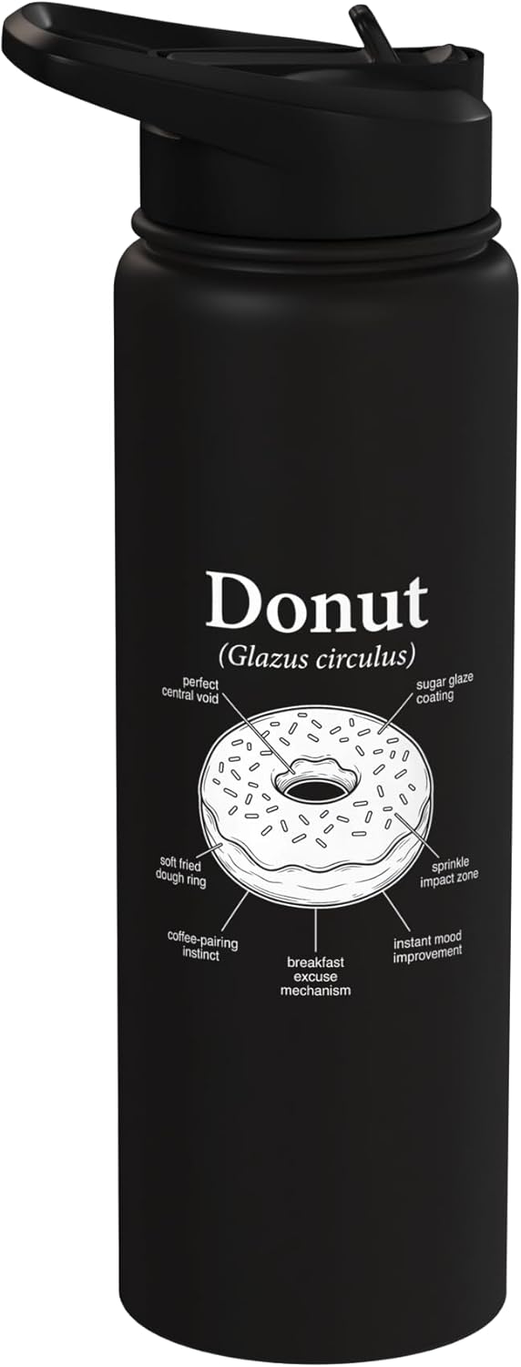 Botella agua térmica acero inox diagrama de donut