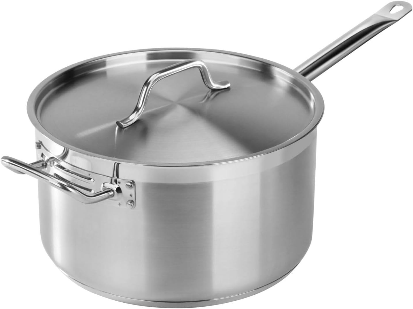 Cacerola Acero Inox 10qt con Tapadera 6.1pulg