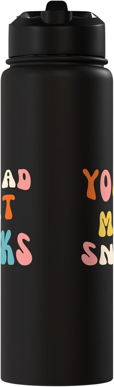 Botella agua térmica acero inox con humor snacks