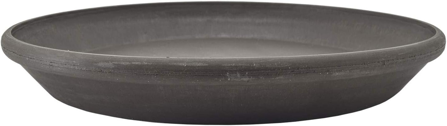 Bandeja goteo plantas 14pulg plástico/madera compuesta carbón oscuro