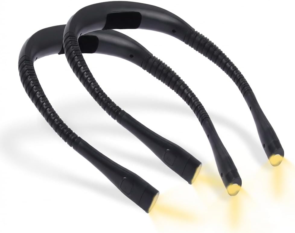 Luz lectura 3 colores 9 brillo flexible recargable 60h