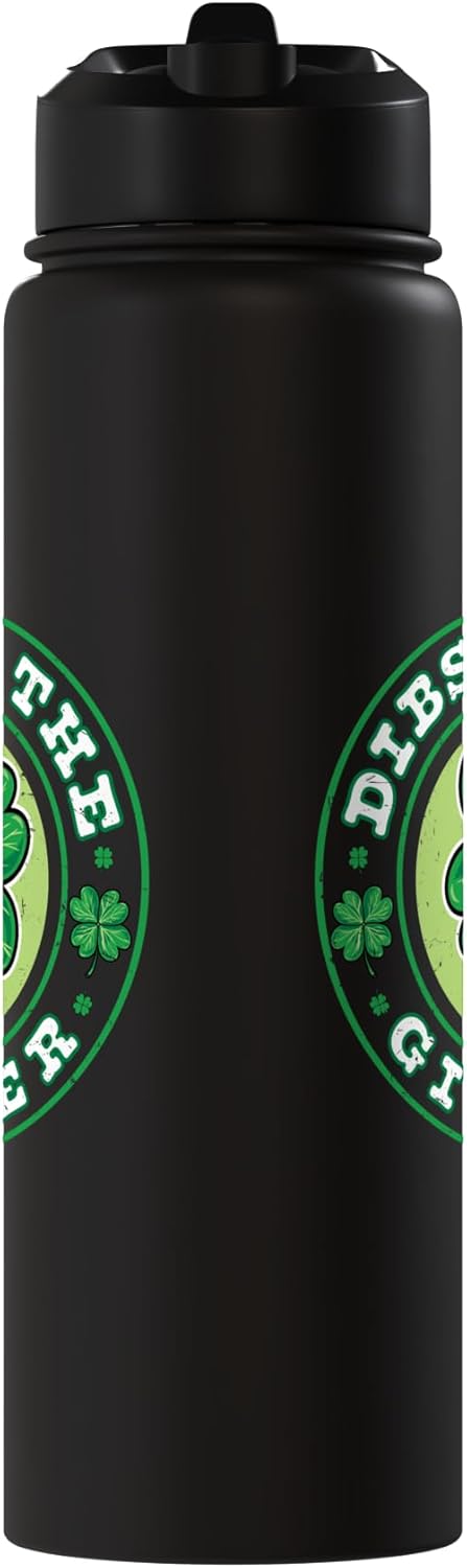 Botella agua acero inox aislada St Patricks Day