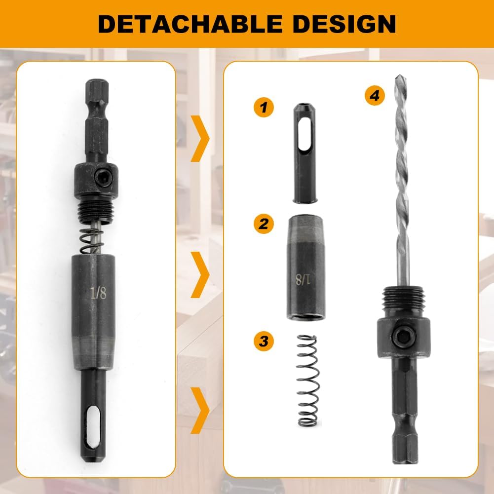 Set 3 Brocas Autocentrantes VIX Acero Ultra Duro 3/32pulg