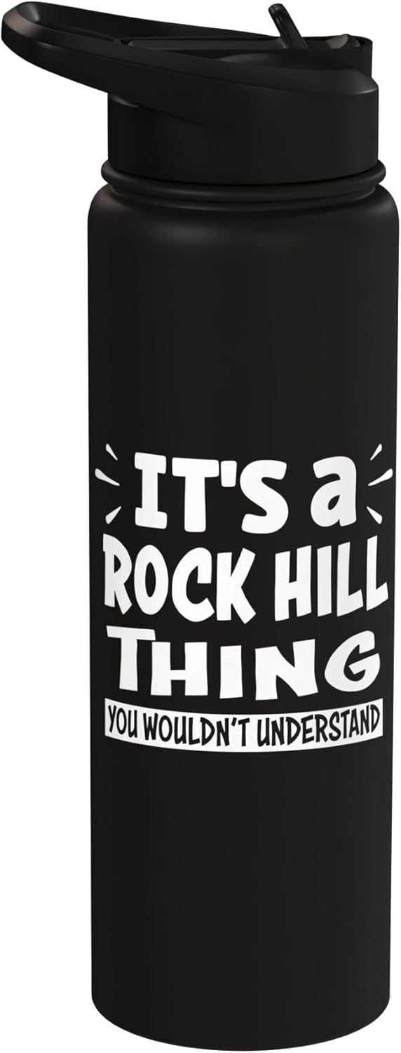 Bottella de agua acero inoxidable aislada Rock Hill Trip Lover