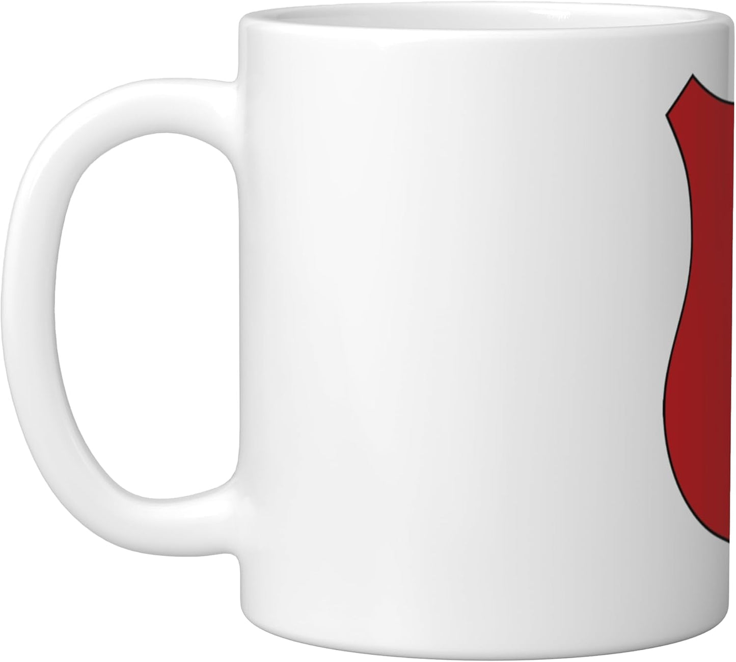 Taza cerámica de la Escuela de Infantería del Ejército Británico blanca