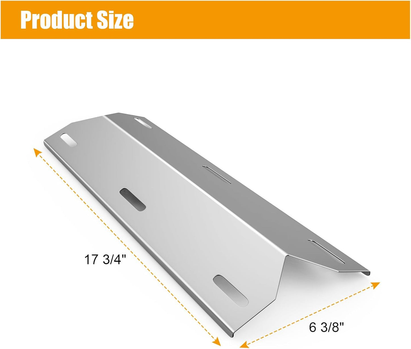 Protector placa calor acero inox 17 3/4 pulg repuesto Jenn Air