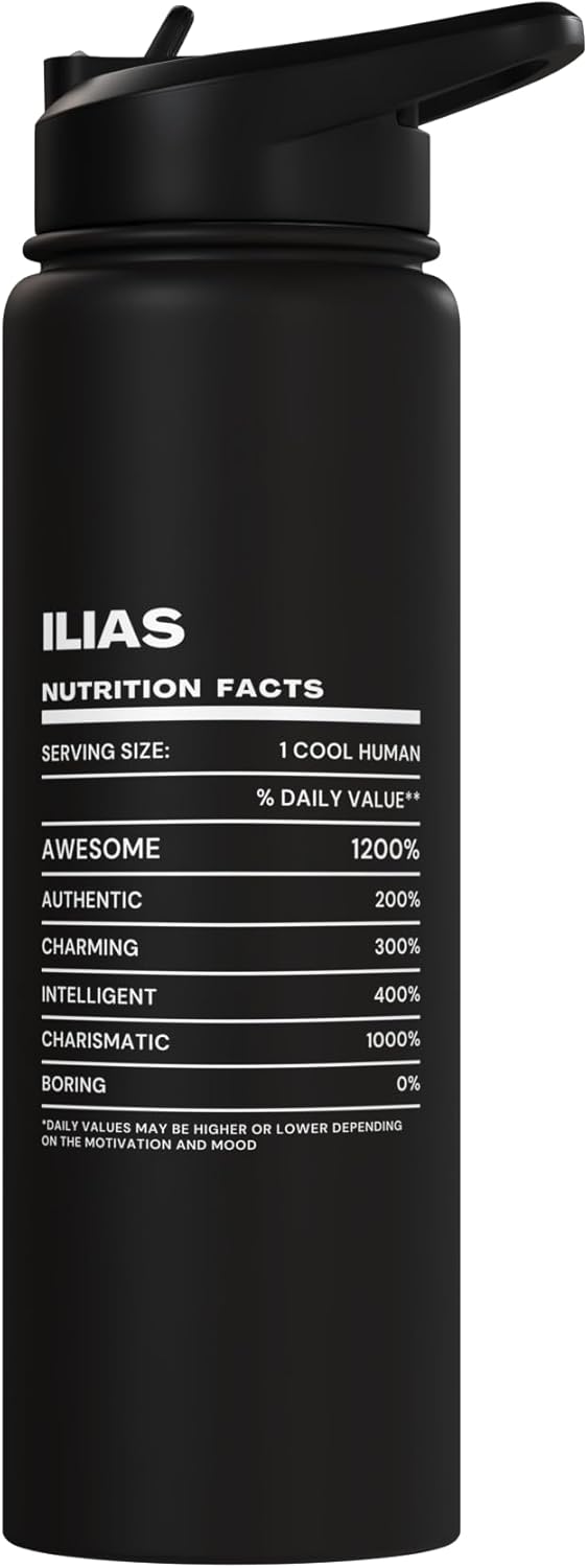 Botella de agua aislada acero inoxidable Ilias Nutrition