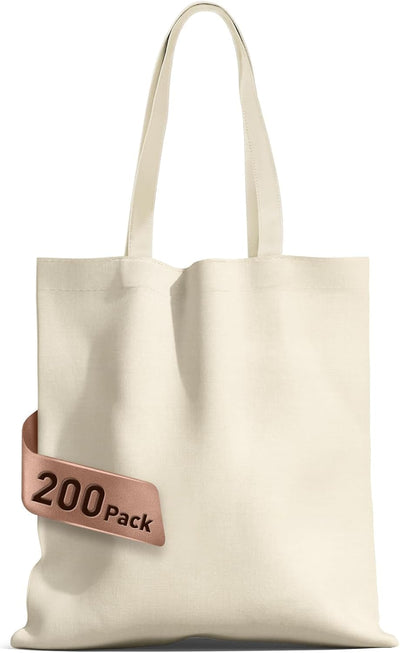 Pack 200 Bolsas Lona Reutilizables 14x15pulg Asas