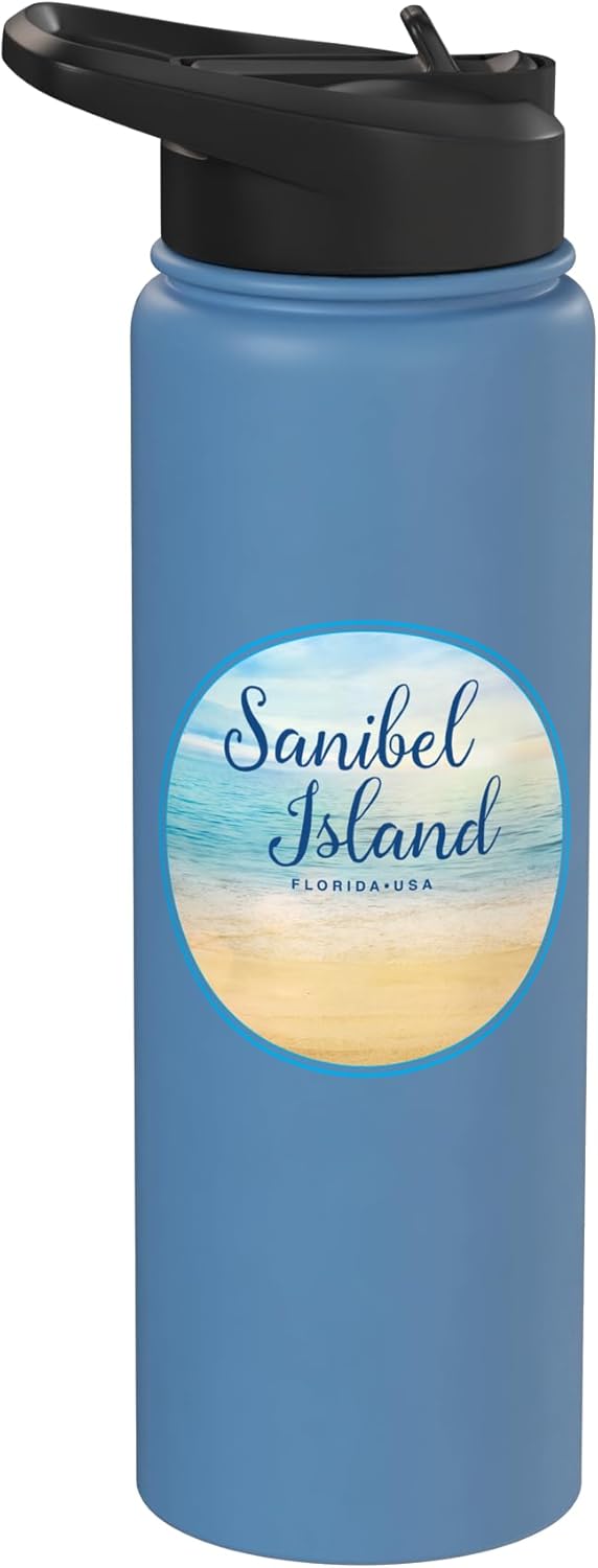 Botella de agua acero inoxidable aislada Sanibel Island Florida