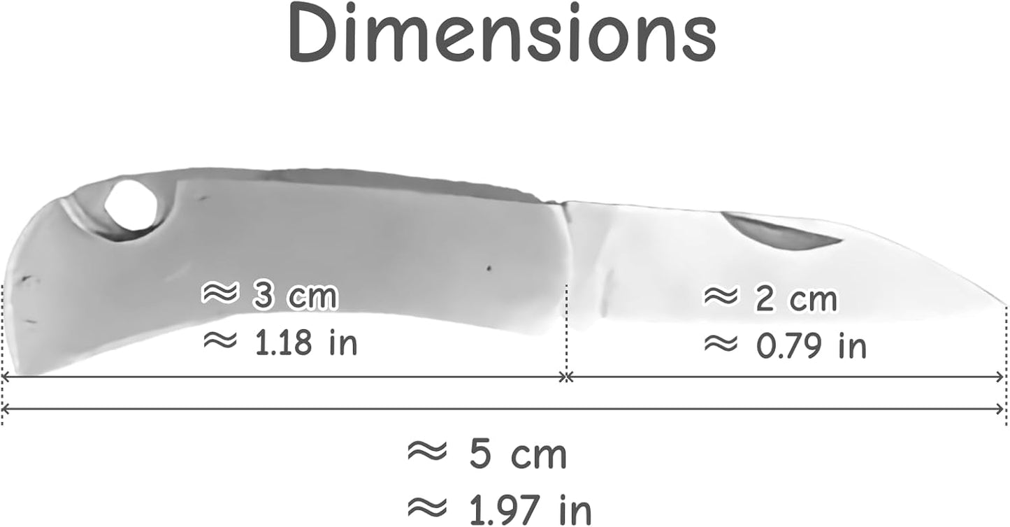 Cuchillo bolsillo acero inox set 2 pzas portátil