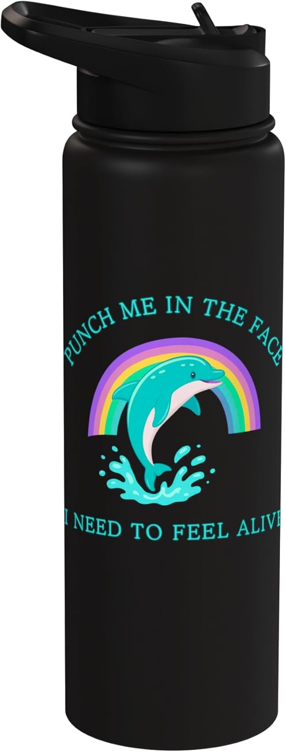 Botella de agua acero inoxidable con diseño pulpo divertido