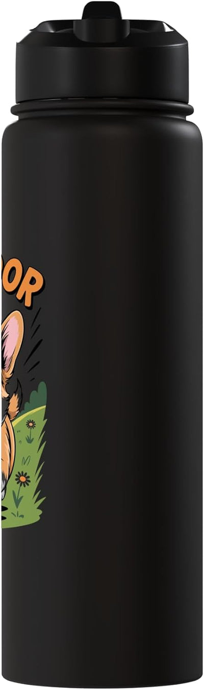 Botella de agua aislada de acero inoxidable para dueñas de corgi
