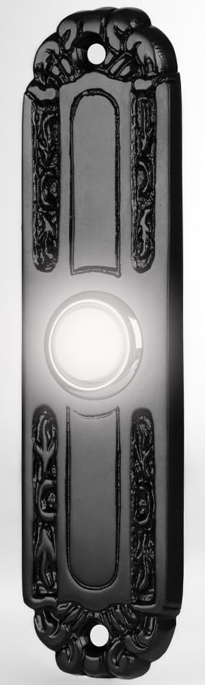 Timbre puerta LED bronce aceitado latón macizo 5.10x1.25pulg