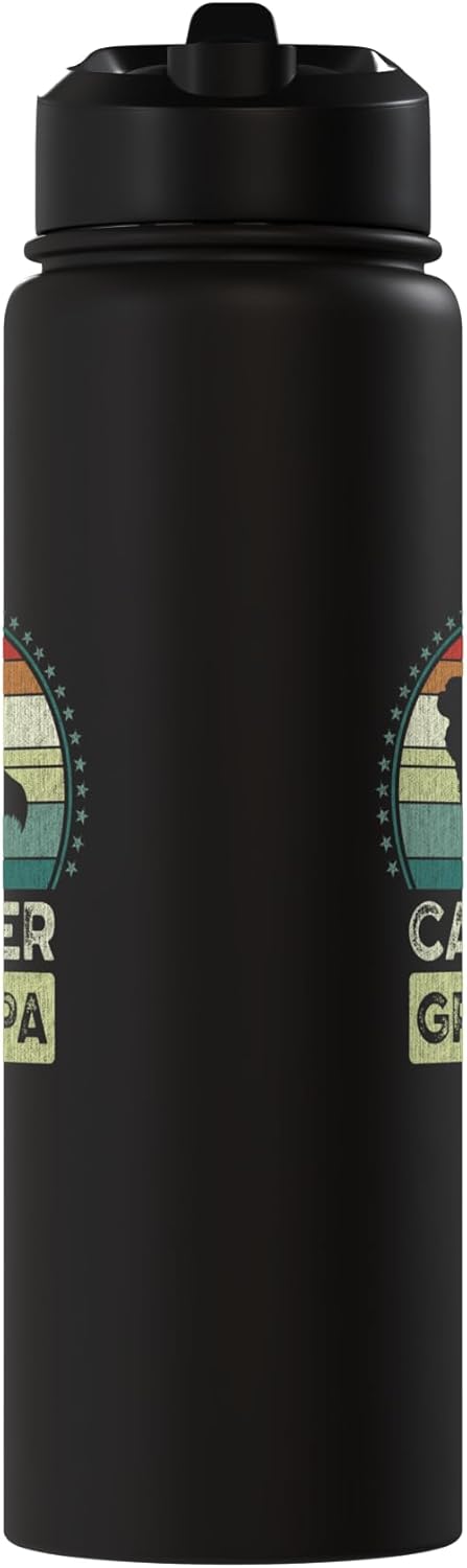 Botella agua acero inox aislada perro King Charles
