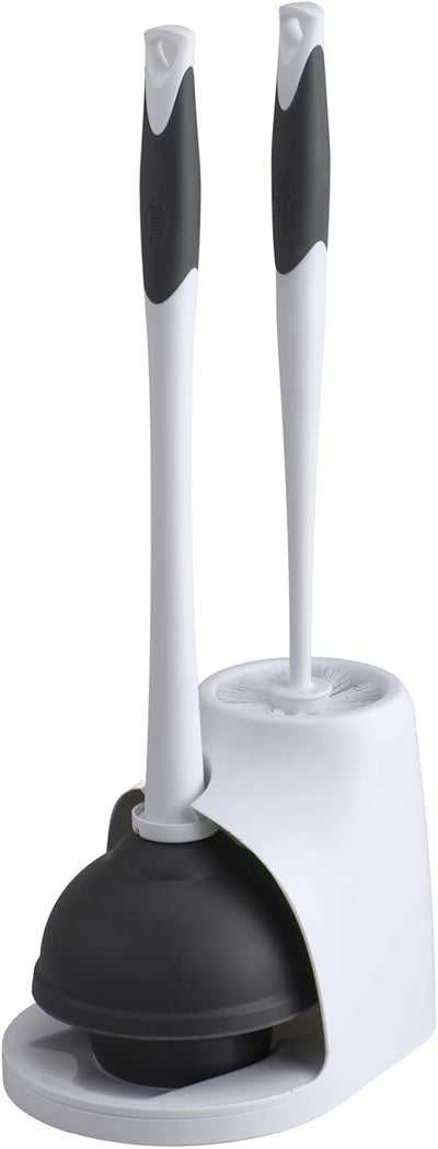 Desatascador inodoro cepillo taza soporte 6.75x7x19.5pulg blanco