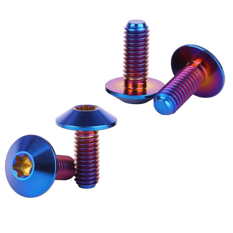 Tornillos Titanio M6 0.591pulg Torx para auto moto bicicleta