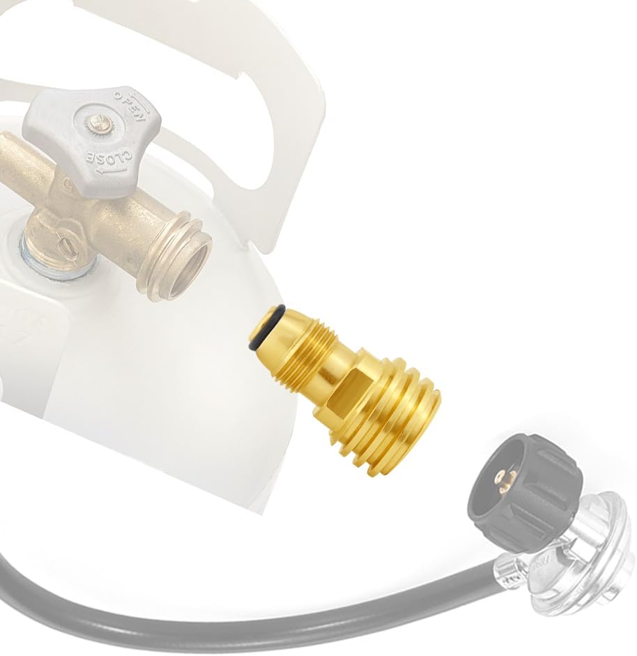 Adaptador tanque propano válvula POL a manguera QCC1