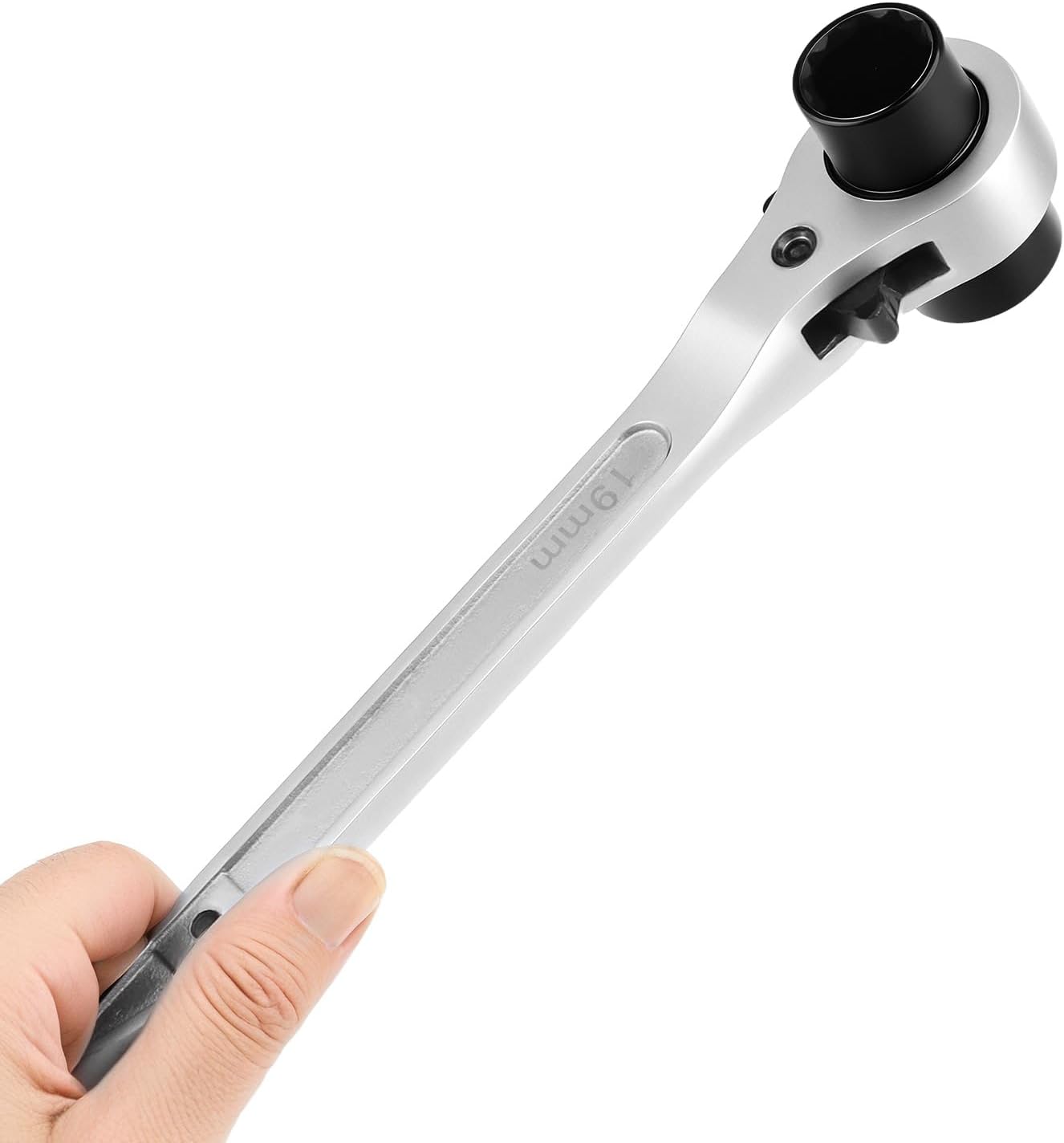 Llave trinquete andamio doble extremo 12.5pulg plata