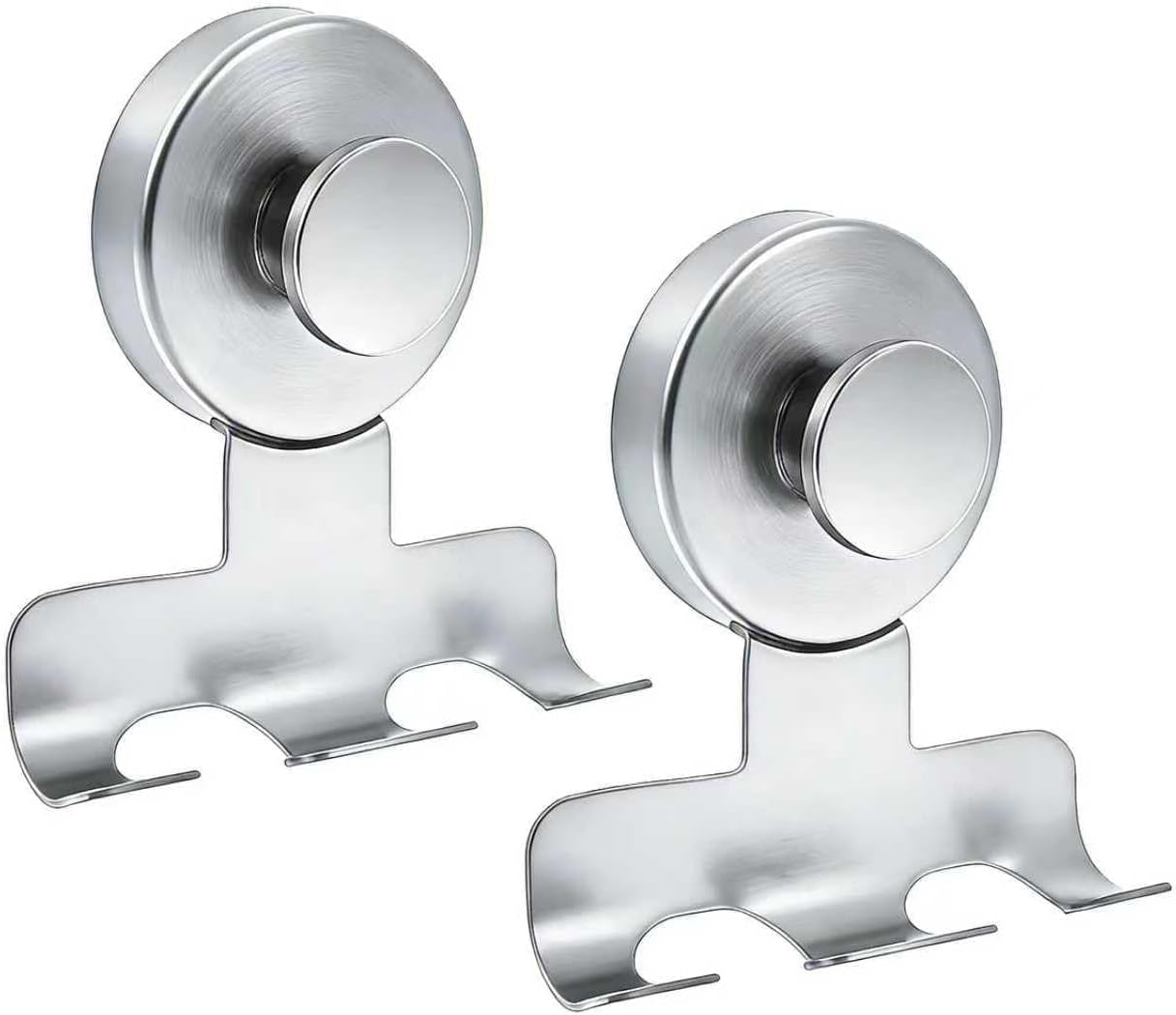 Soporte maquinilla afeitar ventosa 2 pzas acero inox baño