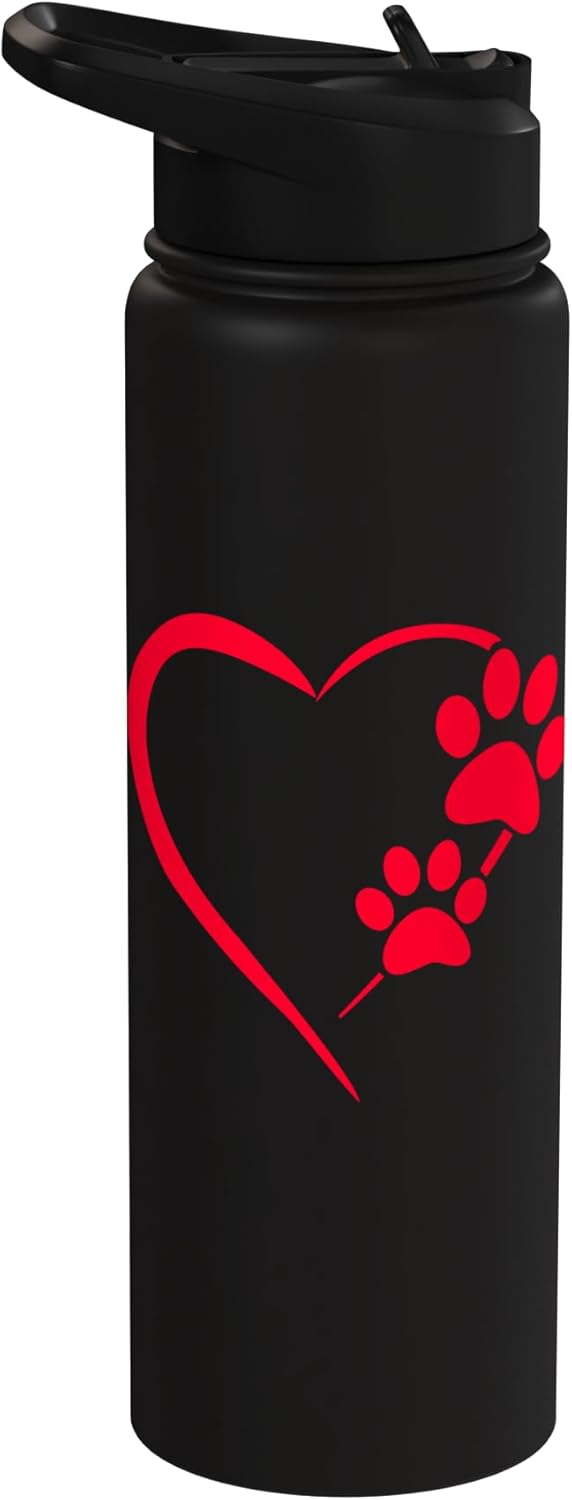 Botella térmica acero inox con estampado de pata de perro