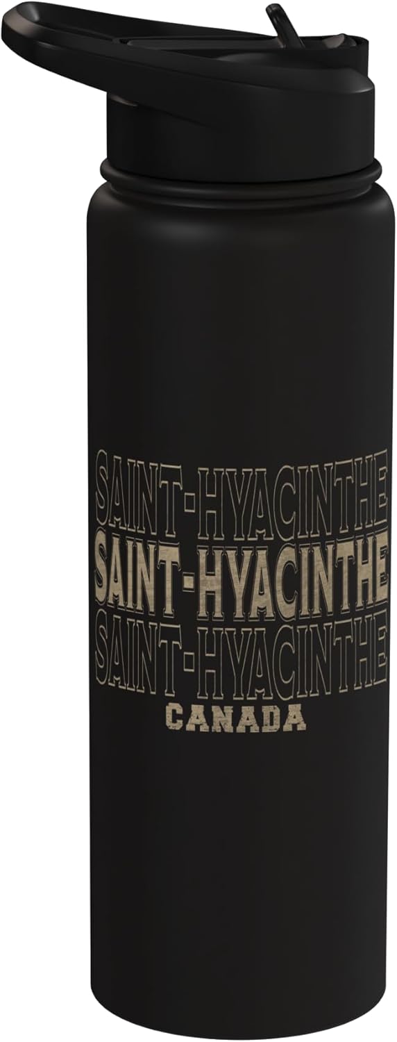Botella de agua acero inoxidable Saint-Hyacinthe Canadá vintage