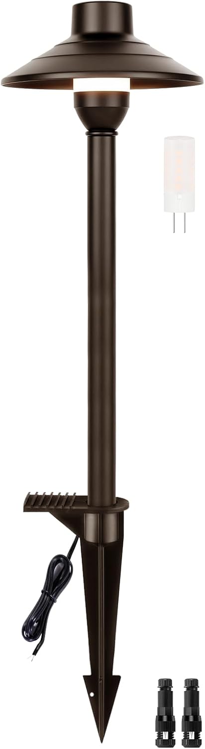Luces camino exterior 12V LED G4 reemplazable bronce pack