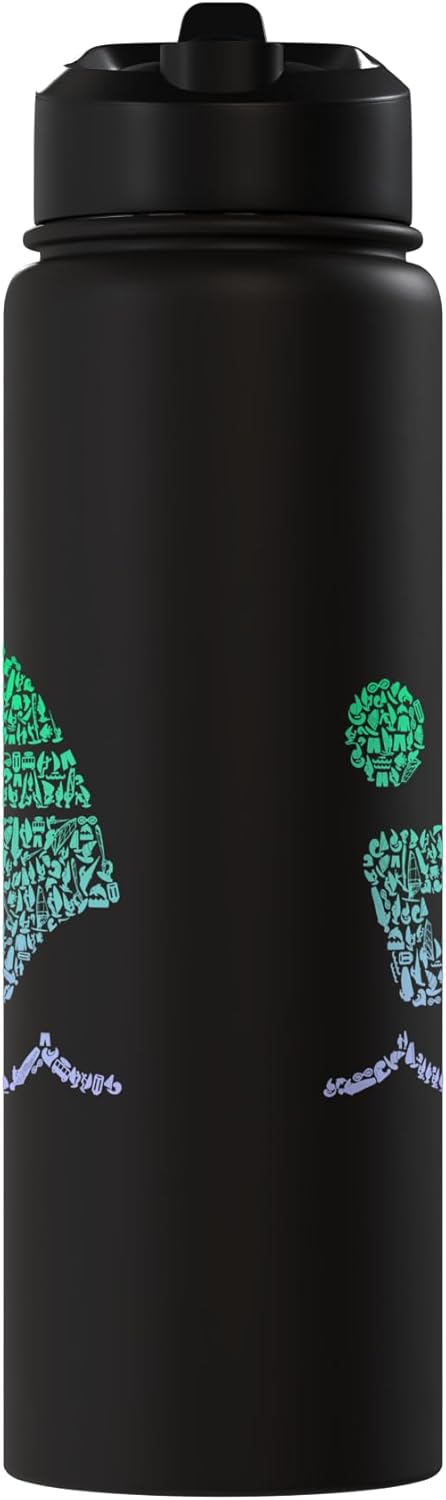 Botella de agua acero inoxidable aislada para windsurf